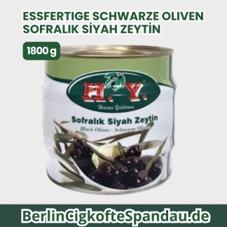 Essfertige schwarze Oliven - 1800g - H.Y-Hasan Yıldırım