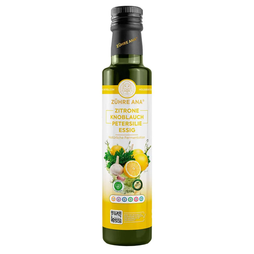 Zitronen-Knoblauch-Petersilien-Essig 500 ml – Bild 4